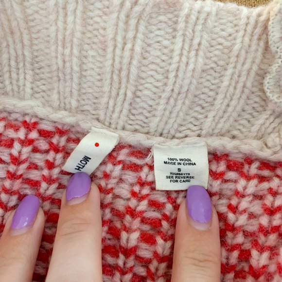 Moth Anthropologie Wool Long Button Cardigan Sweater, Size Small - Picture 3 of 5